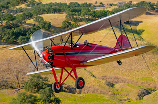 1930 Waco Rnf In Flight